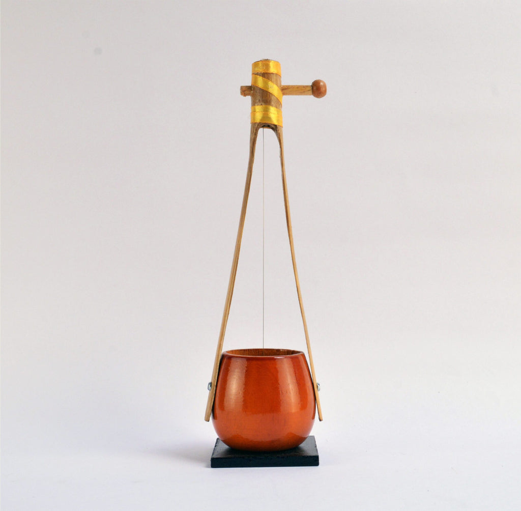 Handcrafted wooden Ektara miniature instrument