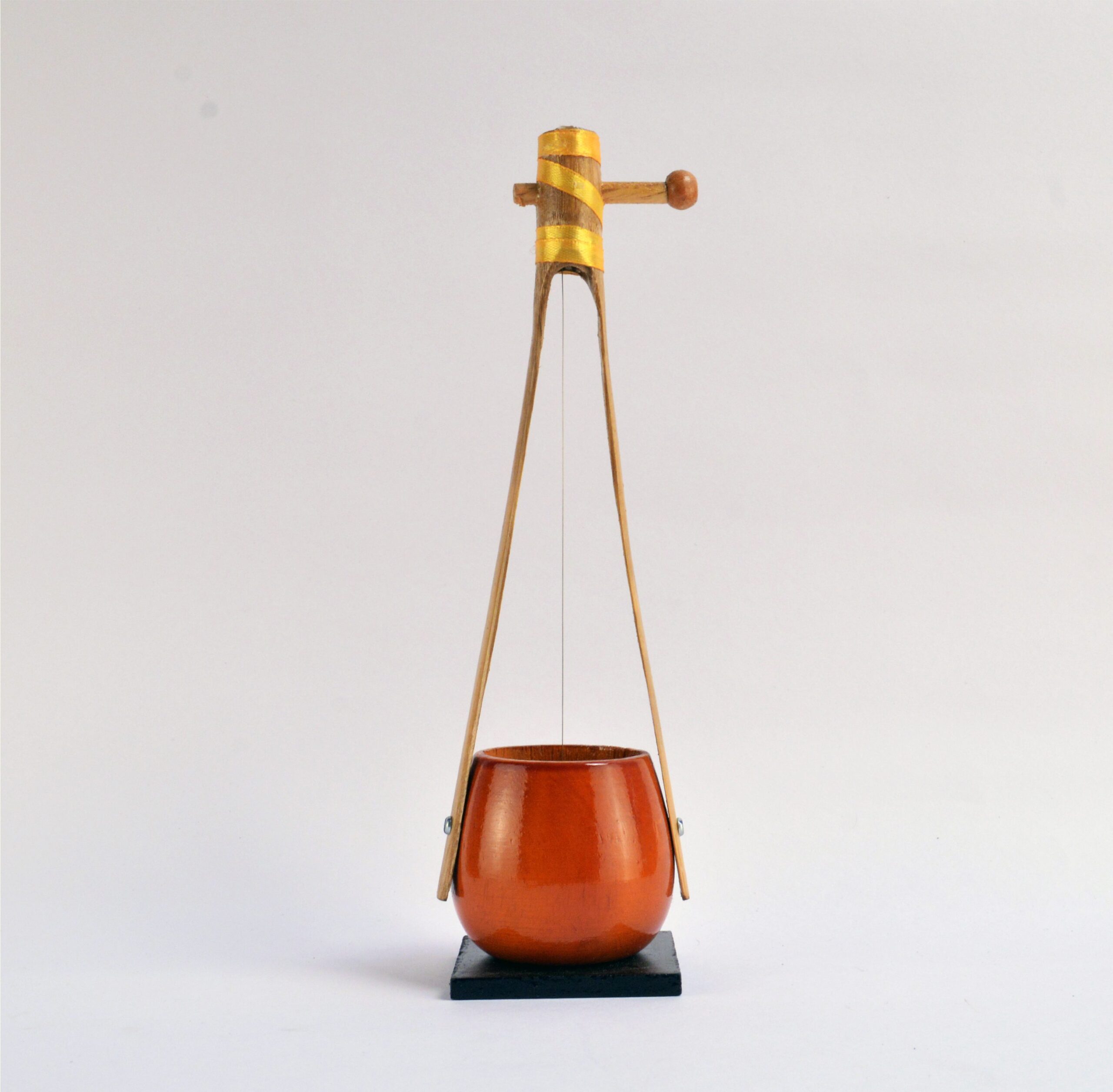 Handcrafted wooden Ektara miniature instrument