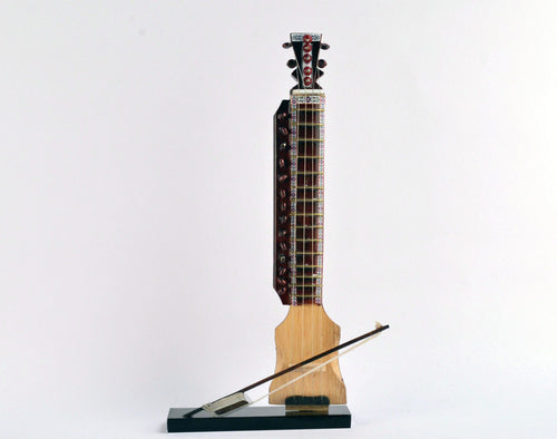Handcrafted wooden Dilruba miniature instrument