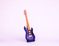 Electric Guitar - Blue - Wooden Miniature Musical Instrument Handicraft