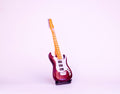 Electric Guitar - Red - Wooden Miniature Musical Instrument Handicraft