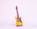 Electric Guitar - Yellow - Wooden Miniature Musical Instrument Handicraft