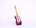 Electric Guitar - Red - Wooden Miniature Musical Instrument Handicraft