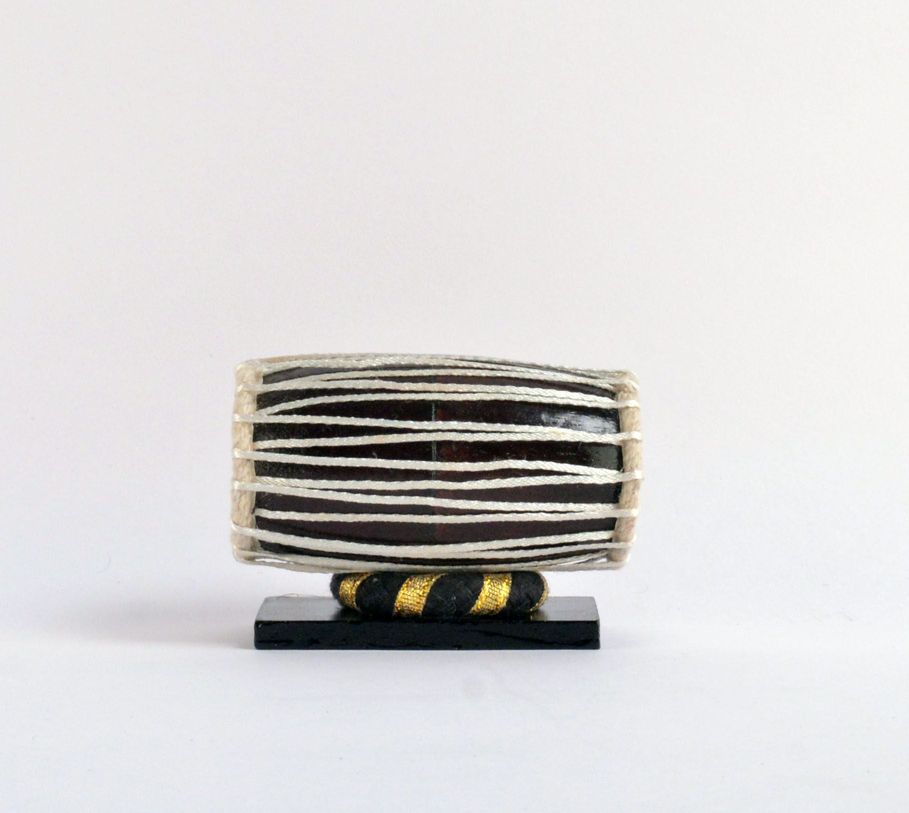 Handcrafted wooden Mridangam miniature instrument