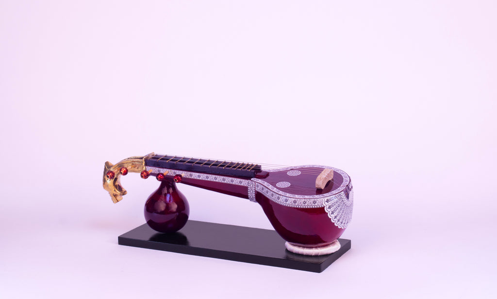 Saraswati Veena - Wooden Miniature Musical Instrument Handicraft