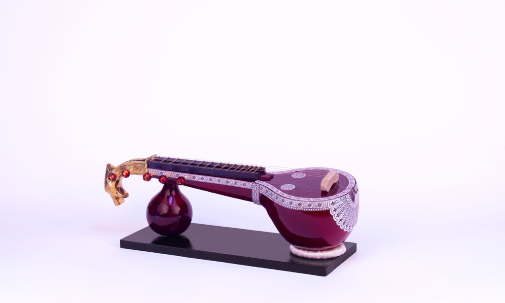 Saraswati Veena - Wooden Miniature Musical Instrument Handicraft