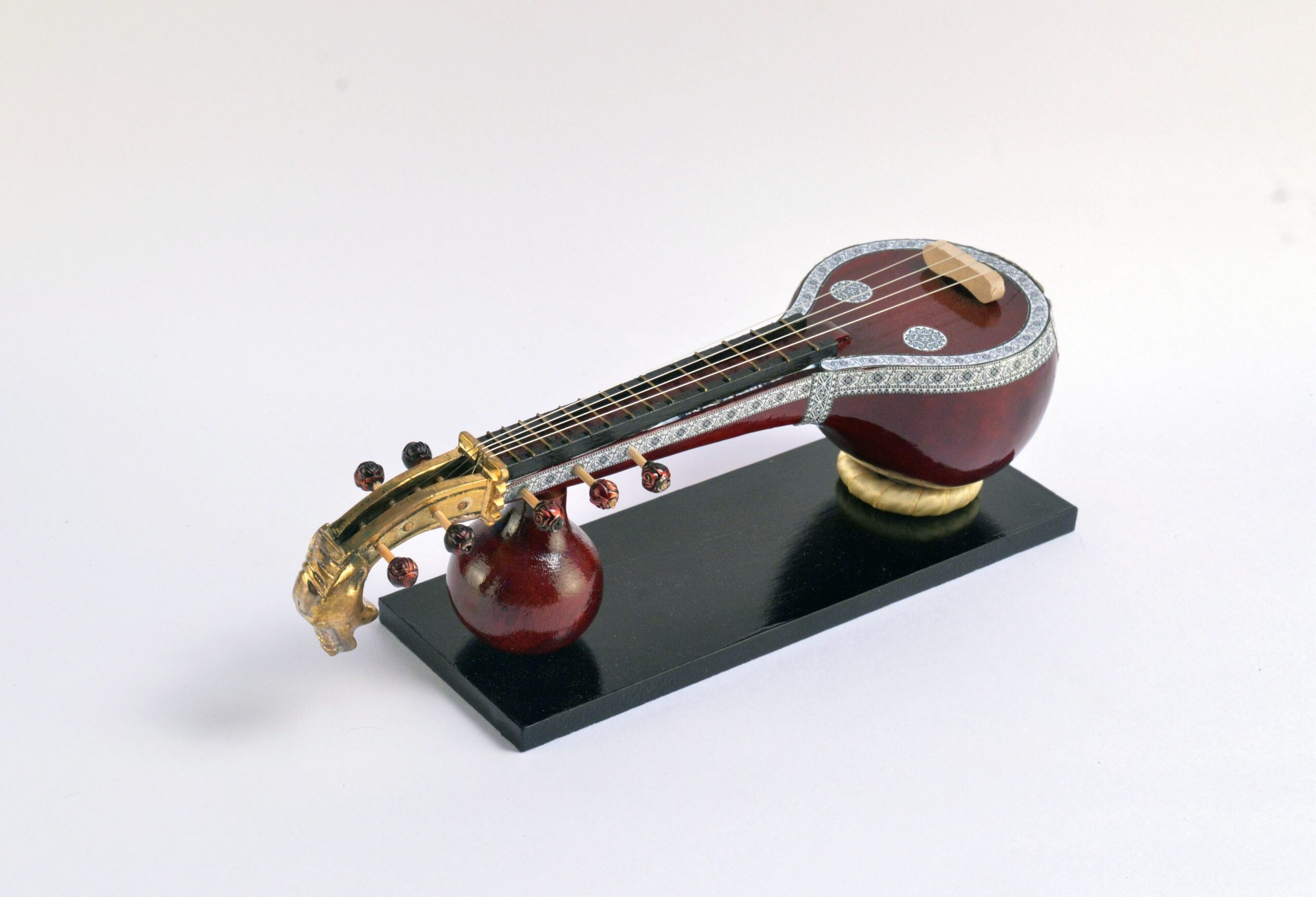 Saraswati Veena - Decorative Wooden Miniature Instrument