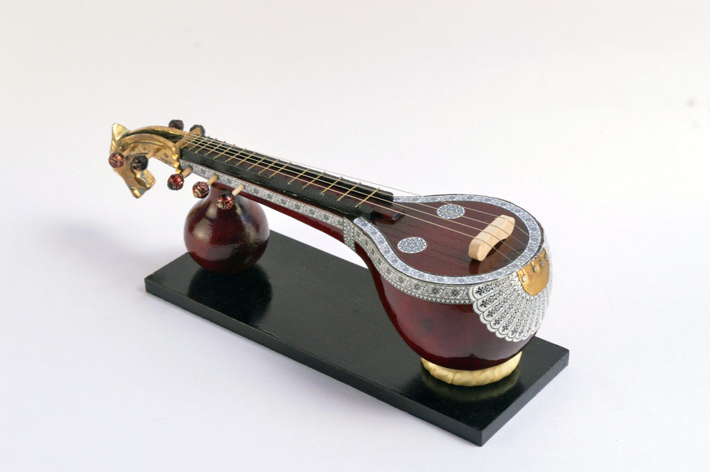 Saraswati Veena - Decorative Wooden Miniature Instrument