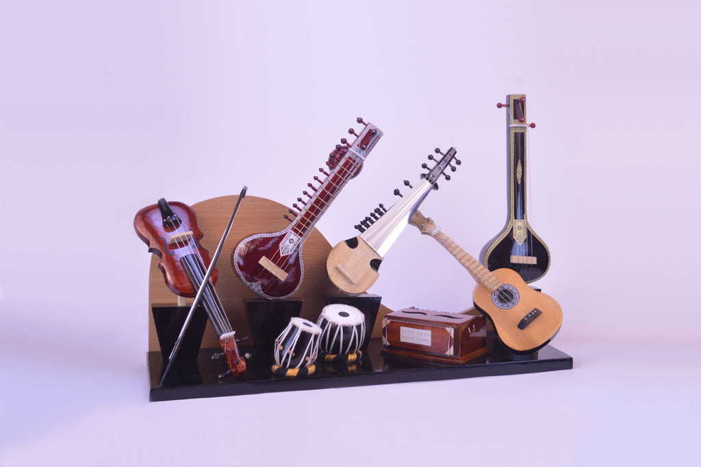 Musical Instrument Set - Wooden Miniature Musical Instrument Handicraft
