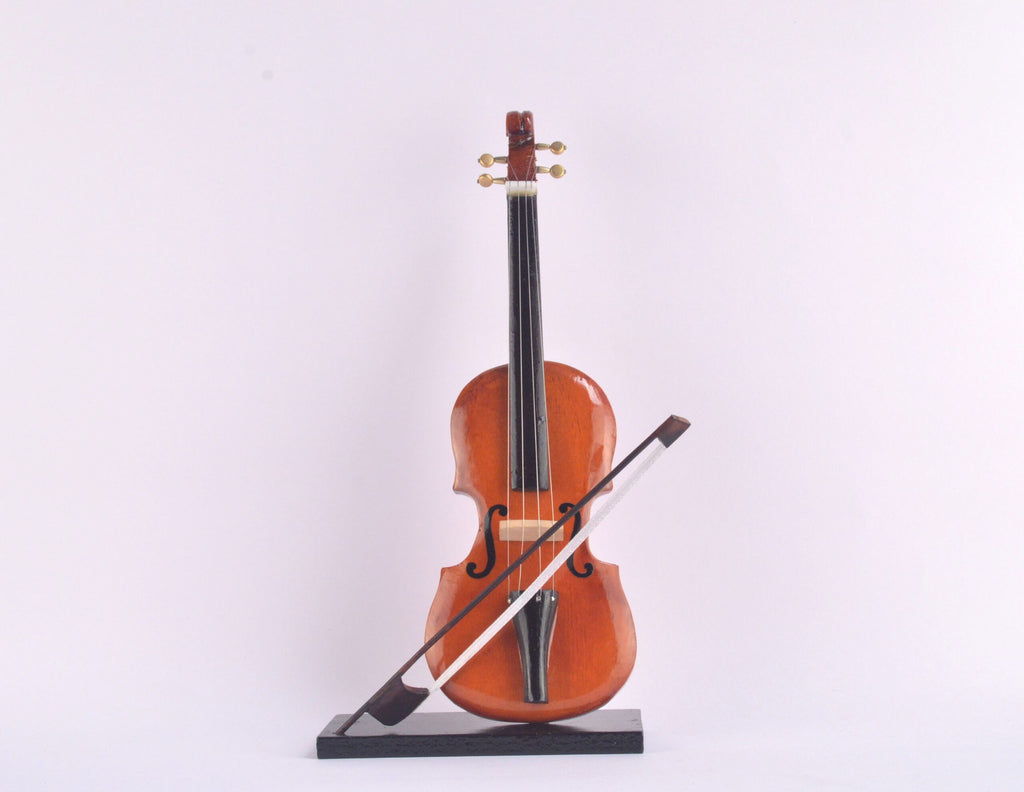 Handcrafted wooden Violin miniature instrument